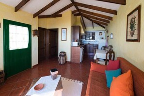 TV, fireplace - Rural House with Beautiful Views in El Hierro (Isora)