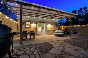 Luxury Villa, Courtyard View | View from room - Romantic Luxury Retreat-hot/cold pool & sauna (Wimberley)