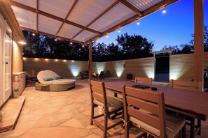 Luxury Villa, Courtyard View | Terrace/patio - Romantic Luxury Retreat-hot/cold pool & sauna (Wimberley)