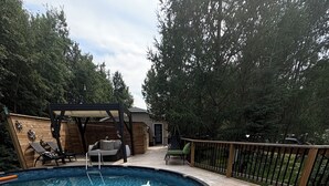 Piscine extérieure, piscine chauffée