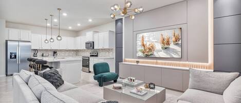 Televisión, chimenea