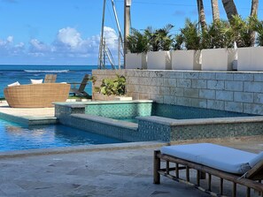 Pool - Oceanfront Hot Tub Pool Sunset Views on Kite Beach (Kite Beach)