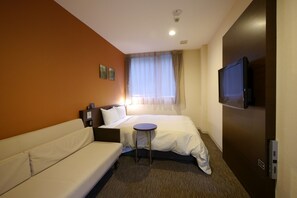 Memory-foam beds, desk, blackout curtains, soundproofing