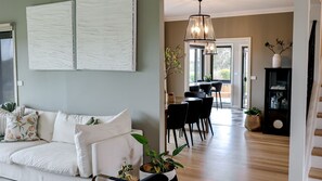 Smart TV, fireplace, video games, books