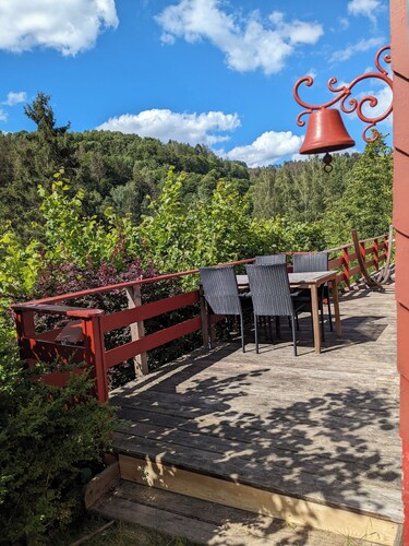 Ferienhaus mit Außensauna im Thüringer Wald