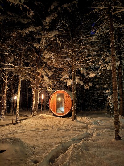 Tranquil Cabin Retreat with Sauna – Steps from the Holy Waters