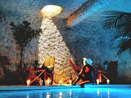 Indoor pool, outdoor pool