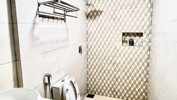 Free toiletries, hair dryer, towels, soap