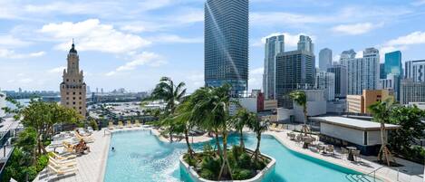 屋外プール、温水プール