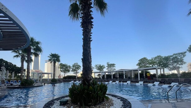Swim-up bar