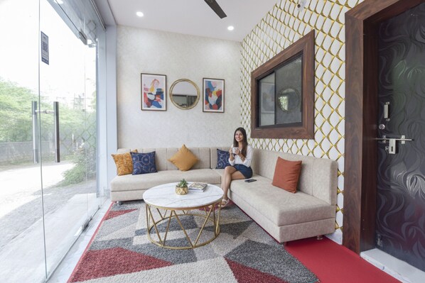 Sitteområde i lobbyen