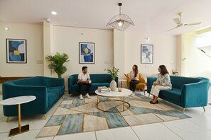 Sitteområde i lobbyen