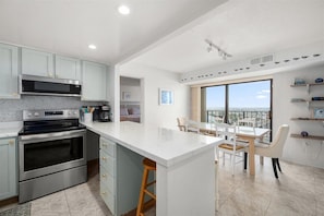 Fridge, microwave, oven, stovetop - 9400 Building - 2 Bedroom Condo with Gorgeous Side Ocean View (Ocean City)