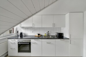 Fridge, oven, stovetop, dishwasher