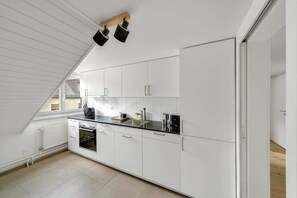 Fridge, oven, stovetop, dishwasher