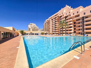A heated pool