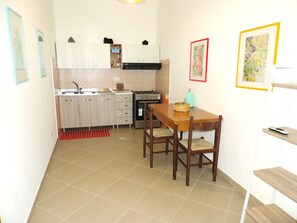 Fridge, oven, stovetop, coffee/tea maker