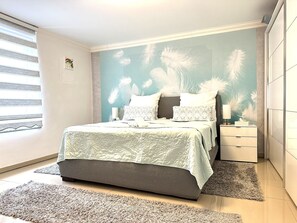 2 bedrooms, in-room safe, iron/ironing board, WiFi