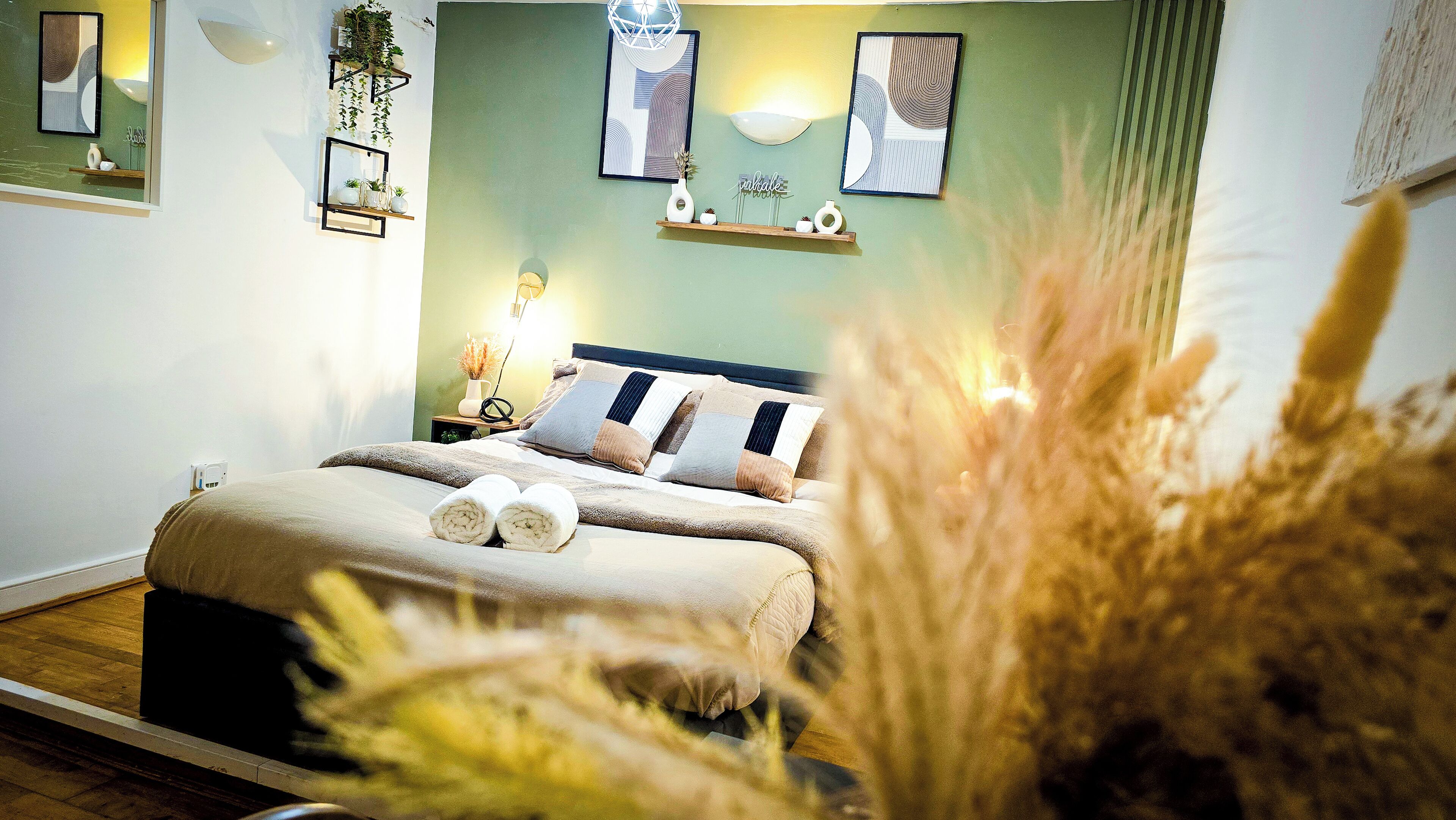 1 bedroom, iron/ironing board, bed sheets