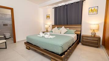 2 bedrooms, desk, iron/ironing board, travel crib