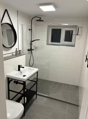 淋浴设施、吹风机、毛巾、肥皂