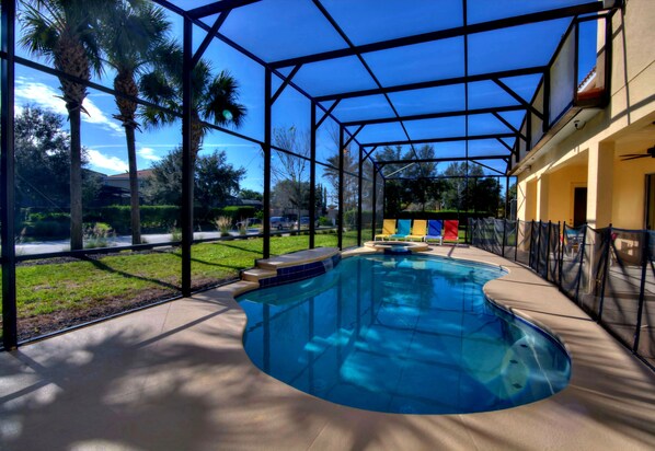 Indoor pool, a heated pool
