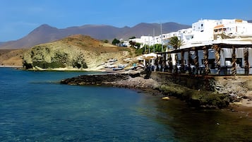 En la playa