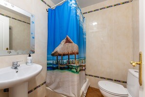 Ducha, secador de pelo, toallas