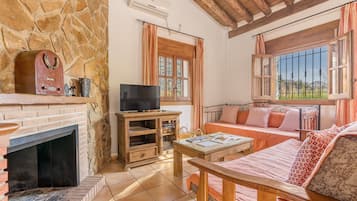 Télévision, cheminée