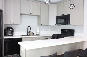 Microwave, oven, stovetop, dishwasher