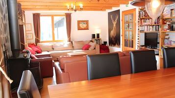 TV, fireplace, DVD player, stereo
