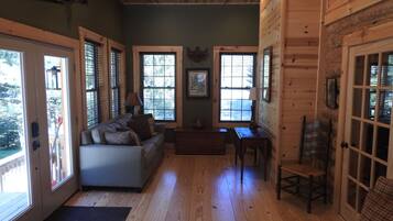 Smart TV, fireplace, foosball, table tennis