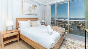 2 bedrooms, travel crib, free WiFi, bed sheets