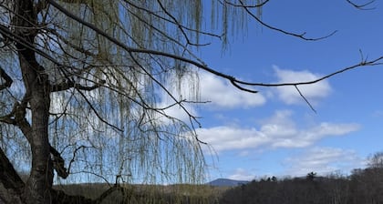 Cozy Waterfront Oasis – Hot Tub, Sauna, Firepit, Creek Views, Pet Friendly