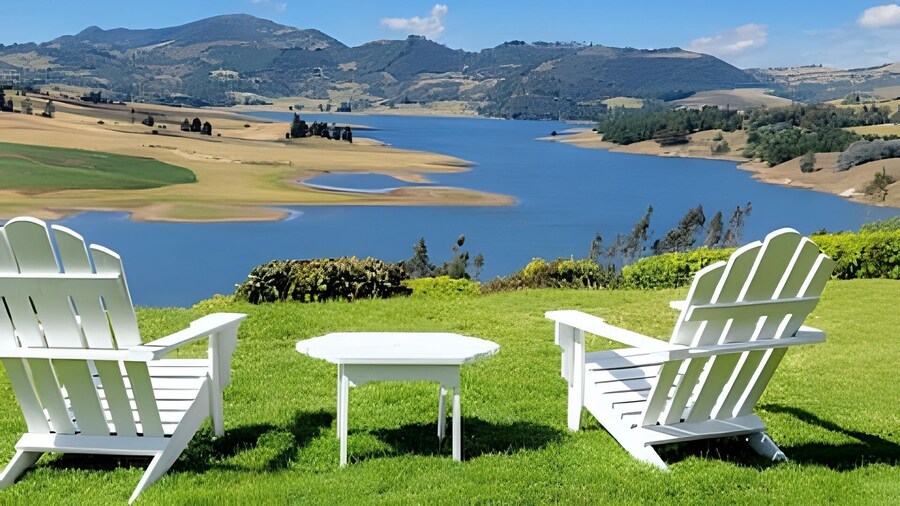 Casa con mágica vista represa del Sisga