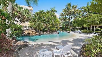 Outdoor pool, a heated pool
