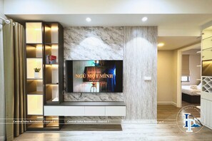 Appartement Familial, 2 grands lits, coin cuisine, vue ville