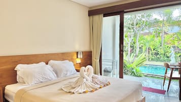 Dobbeltrom – superior, bassengutsikt | Utsikt fra rommet