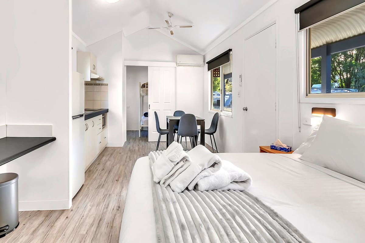 Cabana luxo | 1 quarto, roupa de cama