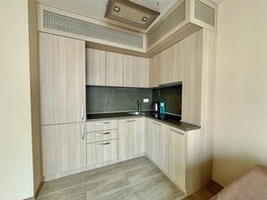 Appartement, 1 chambre, piscine privée, vue jardin | Intérieur