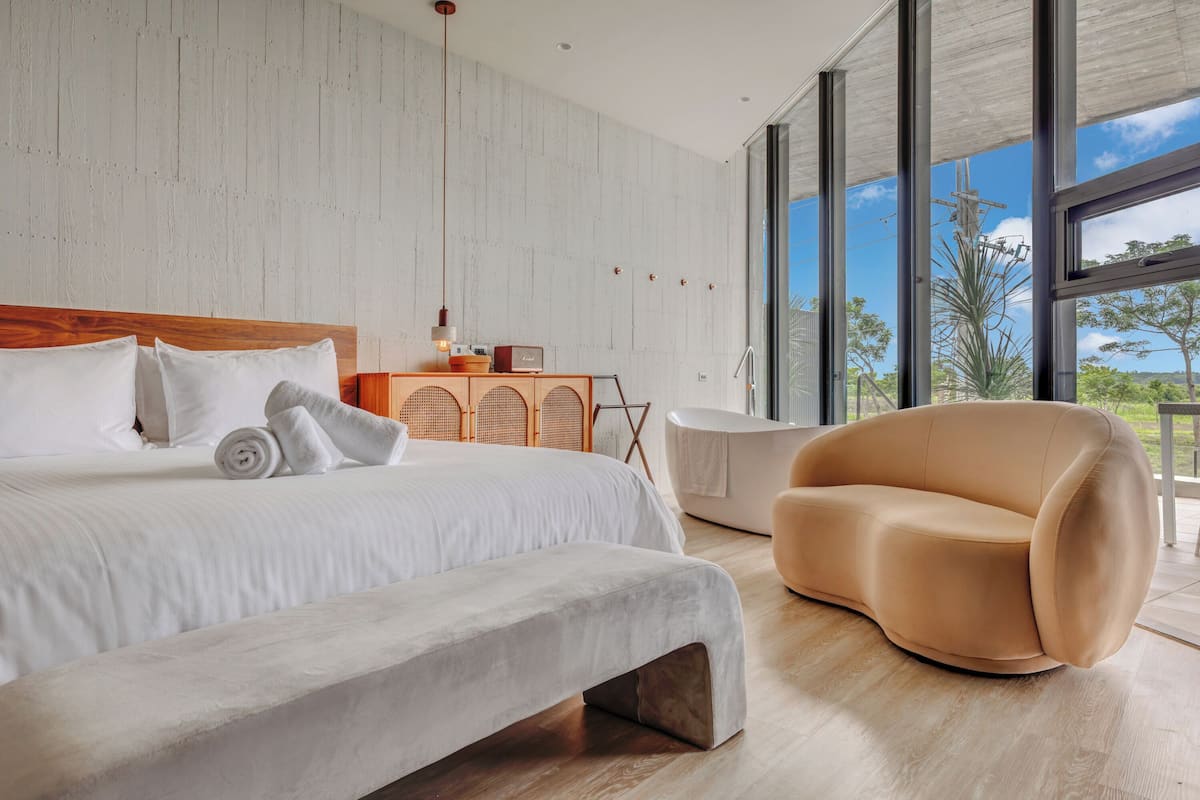 Sea View Quadruple Room | Blackout drapes, WiFi (free), bed sheets