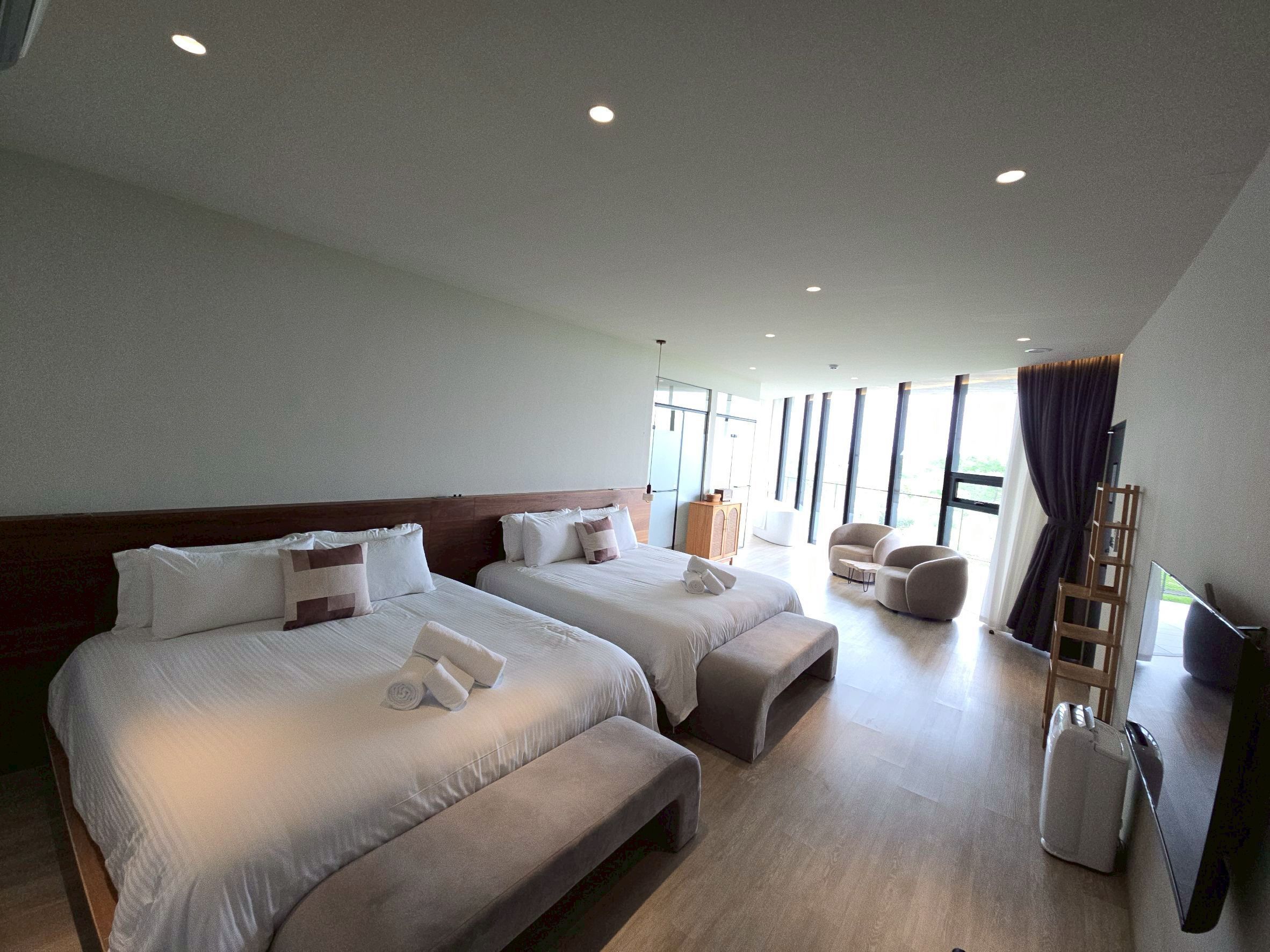 Sea View Family Room | Blackout drapes, free WiFi, bed sheets