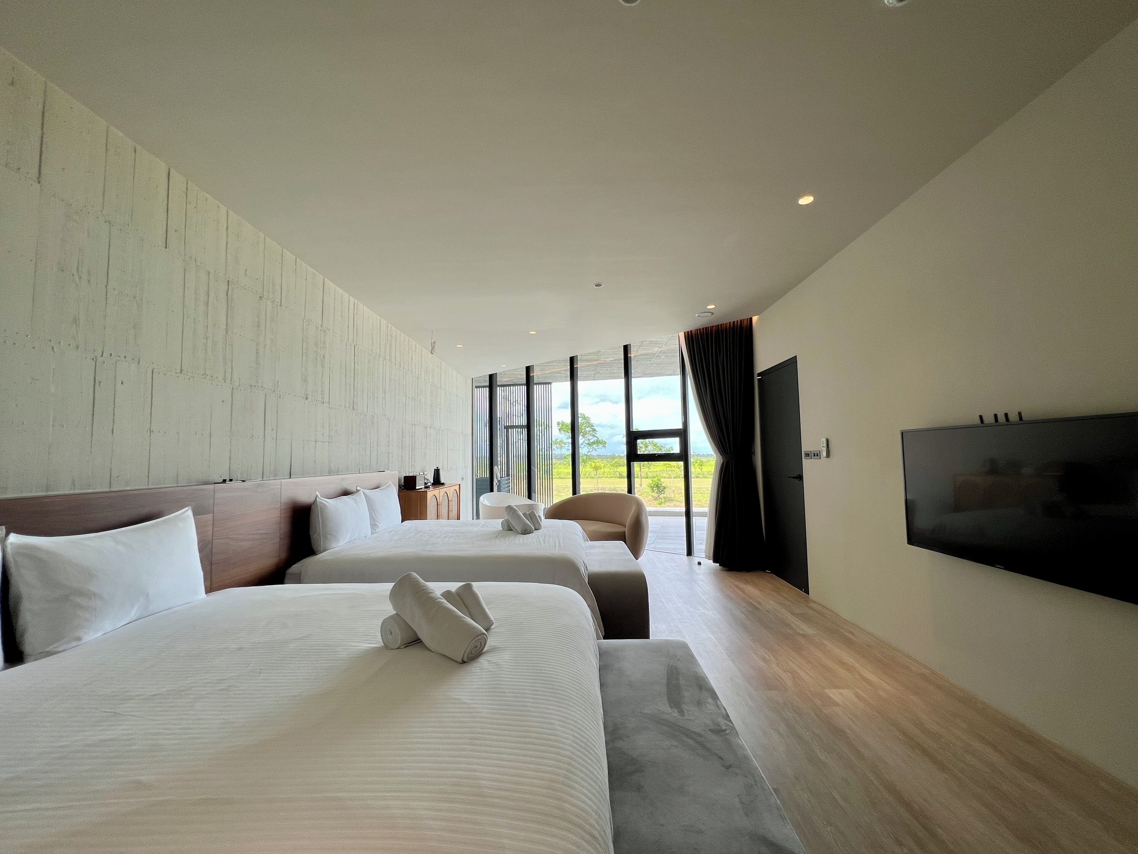 Sea View Quadruple Room | Blackout drapes, free WiFi, bed sheets