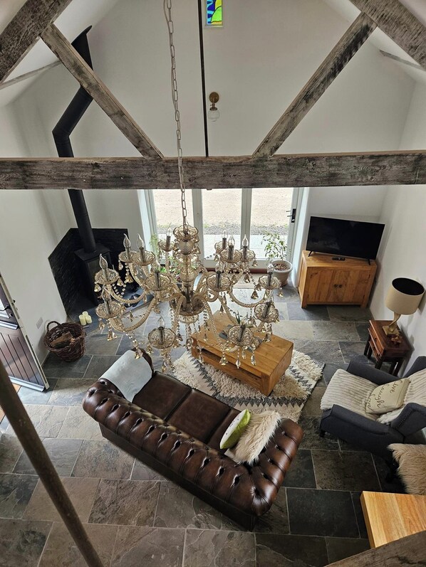 TV connectée, cheminée