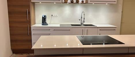 Fridge, oven, stovetop, dishwasher