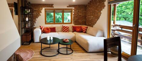 Smart TV, fireplace