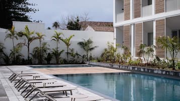 Indoor pool, outdoor pool