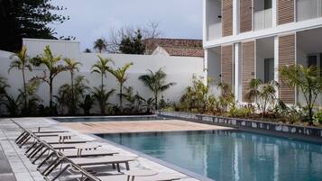 Indoor pool, outdoor pool