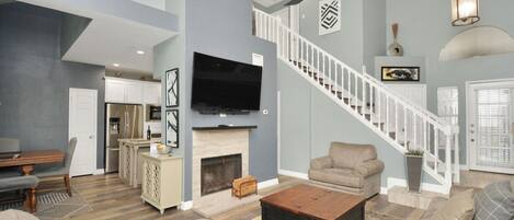 TV connectée, cheminée