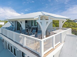 Outdoor dining - Newly Constructed Home with Rooftop Patio, Gulf Views & Private Pool! (Santa Rosa Beach)